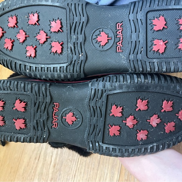 Pajar Canada Iceland Womens US 9 Black Leather Faux Fur Waterproof Boots - Picture 9 of 10